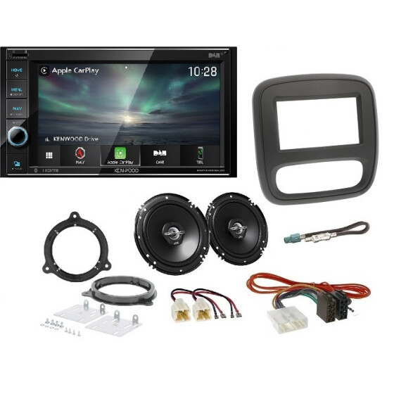 Multimedia/ Navigation Einbausatz 2DIN passend für Renault Trafic Bj. 2020, Fiat Talento ab Bj. 2016, Nissan NV300 ab Bj. 2016, Opel Vivaro ab Bj. 2014