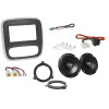 Radioeinbausatz für 2DIN Autoradio Renault Trafic Bj. 2020 incl. Lautsprecher bicolor schwarz/ silber