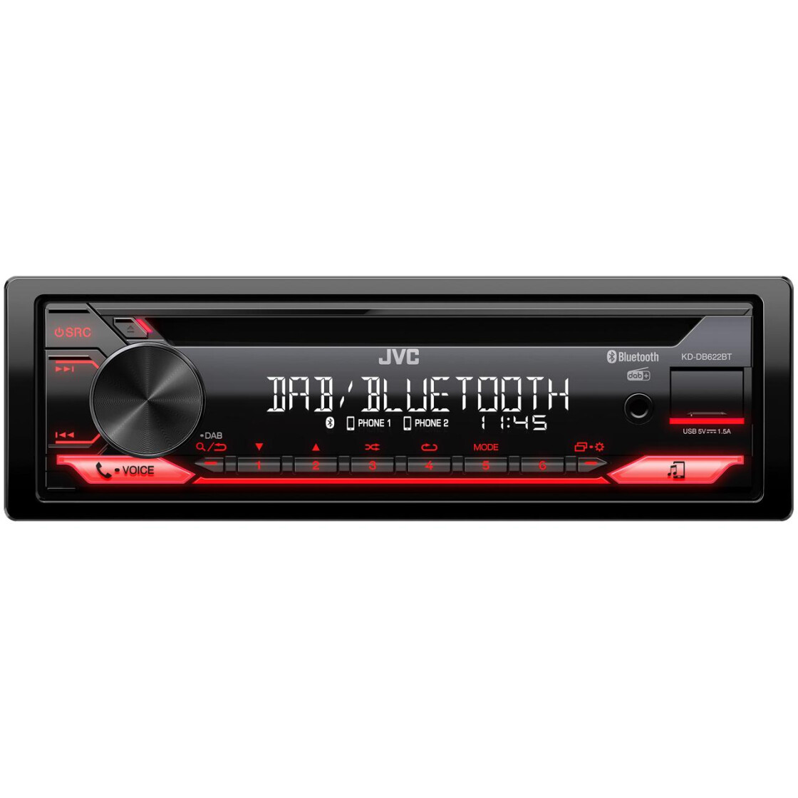 JVC Autoradio KD-DB622BT DAB+ CD Autoradio mit USB / AUX / Bluetooth,  179,00 €
