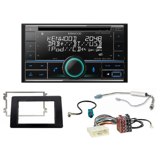 Radioeinbausatz 2DIN Opel Movano 2022 ohne Lenkradfernbedienung Kenwood DPX7200DAB