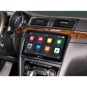 Android Autoradio für Skoda Superb 2009-2016 mit 4 x 100W Class-D Verstärker, 10,1 Zoll Display (hochauflösend), Inkl. Head-up-Display, Apple CarPlay und Android Auto