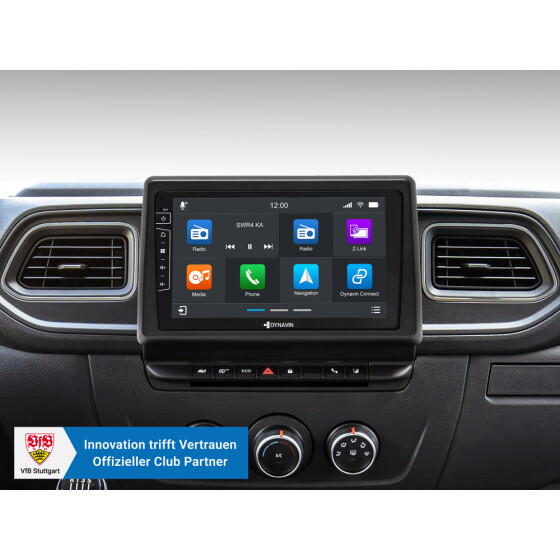 Dynavin 9-Zoll Android Autoradio für Renault Master mit Wireless Apple CarPlay & Android Auto, Blitzer.de PRO Integration und Head-up-Display