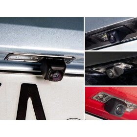 Kennzeichenleuchten-Kamera, Rückfahrfunktion 170° mit einschaltbaren Linien, weißes Licht. Für fast alle Seat, Skoda, Porsche und VW Modelle