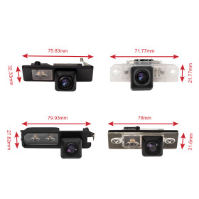 Kennzeichenleuchten-Kamera, Rückfahrfunktion 170° mit einschaltbaren Linien, weißes Licht. Für fast alle Seat, Skoda, Porsche und VW Modelle
