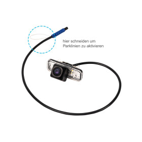 Kennzeichenleuchten-Kamera, Rückfahrfunktion 170° mit abschaltbaren Linien, gelbes Licht
