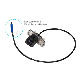 Kennzeichenleuchten-Kamera, Rückfahrfunktion 170° mit abschaltbaren Linien, gelbes Licht