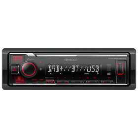 Kenwood Autoradio KMM-BT408DAB Digital Media Receiver mit Bluetooth & DAB+ Empfänger incl. DAB+ Antenne