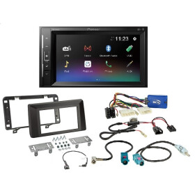 Autoradio- Einbausatz 2-DIN Dacia Duster (SR) 09/2021 - 2022 mit Pioneer DMH-A240DAB