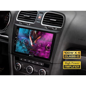 Dynavin 9-Zoll Android Autoradio für VW Golf 6 mit Wireless Apple CarPlay & Android Auto, Blitzer.de PRO Integration, 4x100W Class-D Verstärker und Head-up-Display