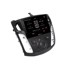 Android Autoradio für Ford Focus mit 4 x 100W Class-D Verstärker, 9 Zoll Display (hochauflösend), Inkl. Head-up-Display, Apple CarPlay und Android Auto