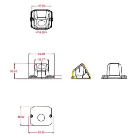AMPIRE Farb-Rückfahrkamera, Aufbau, 140° Weitwinkellinse, 15m, silber lackiert