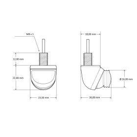 Rückfahrkamera uni Weitwinkel 190 ° 12 - 24 V Mini- Kamera