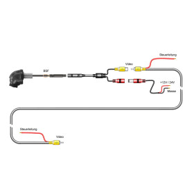 Rückfahrkamera uni Weitwinkel 190 ° 12 - 24 V Mini- Kamera