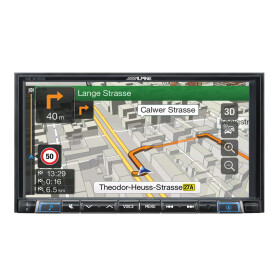 Alpine Navigation INE-W720DC Navigationssystem mit DAB+, 7-Zoll Display, Wohnmobil- & LKW-Software vorinstalliert, Apple CarPlay und Android Auto Unterstützung