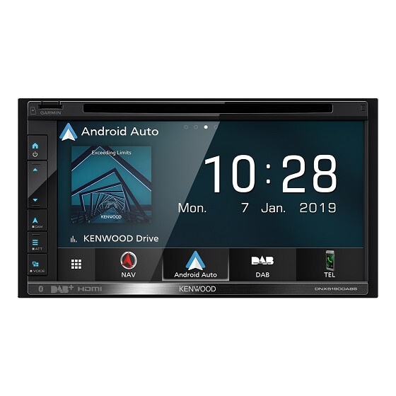 Kenwood Digital Media Navitainer 2DIN DNX5190DABS mit 17,3 cm WVGA-Monitor, Apple CarPlay, AndroidAuto & Digitalradio