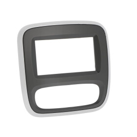 Radioeinbausatz für 2DIN Autoradio`s Renault Trafic Bj. 2014 - 2021 bicolor schwarz/silber mit Lenkradfernbedienung