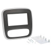 Radioeinbausatz für 2DIN Autoradio`s Renault Trafic Bj. 2014 - 2021 bicolor schwarz/silber mit Lenkradfernbedienung