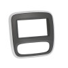 Radioeinbausatz für 2DIN Autoradio`s Renault Trafic Bj. 2014 - 2021 bicolor schwarz/silber mit Lenkradfernbedienung