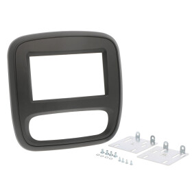 Radioeinbausatz für 2DIN Autoradio Renault Trafic Bj. 2014 - 2021schwarz