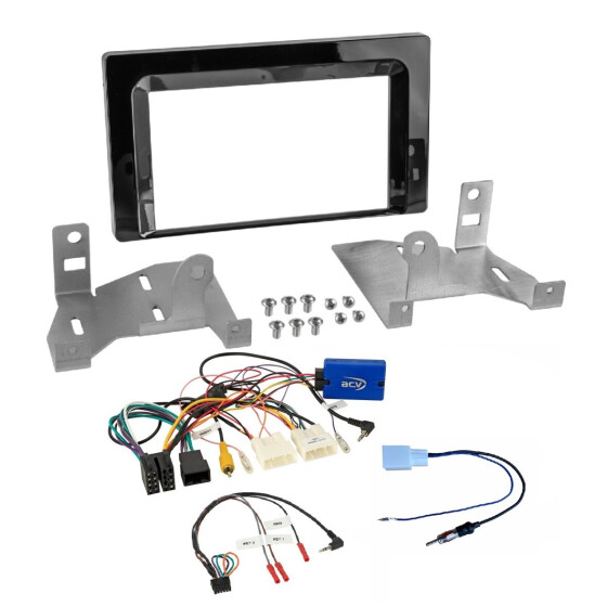 HE-Style - Autoradio- Einbausatz 2DIN passend für Toyota Aygo X (AB7) 04/2022 - 2023 mit Lenkradfernbedienung