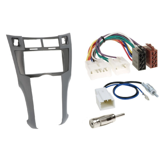 Einbausatz für 2-DIN Autoradio TOYOTA Yaris (XP9) 2006 bis 2011 schwarz