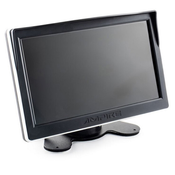 AMPIRE TFT-Monitor 17.8cm (7), 2 Videoeingänge (AHD/CVBS) Klebe/Saugnapfhalter