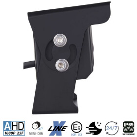 AMPIRE Kamera (AHD), schwarz, 125°, IP69K, Heckeinbau, 10m Kabel