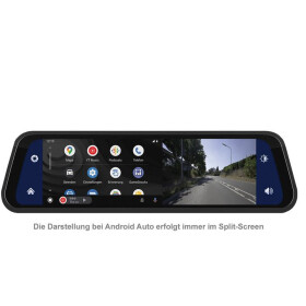 AMPIRE Smartphone-Spiegelmonitor 22.9cm (9") mit AHD Dual-Dashcam & RFK-Funktion