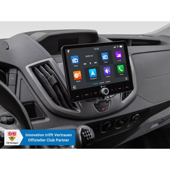Android Navigationssystem für Ford Transit 2014-2018 mit 10,1-Zoll Touchscreen, Inkl. Head-up-Display, Apple CarPlay und Android Auto
