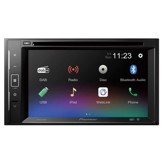 Pioneer AVH-A240DAB - Doppel-DIN CD/DVD/MP3-Autoradio mit Touchscreen / DAB / Bluetooth / USB / iPod
