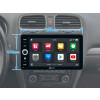 9-Zoll Android Autoradio für VW Caddy, Golf 5 Plus, Golf 6 mit Wireless Apple CarPlay & Android Auto, Blitzer.de PRO Integration, 4x100W Class-D Verstärker und Head-up-Display