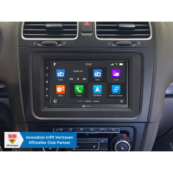 Dynavin 7-Zoll Universal Doppel Din Android Autoradio mit Wireless Apple CarPlay & Android Auto, Blitzer.de PRO Integration, 4x100W Class-D Verstärker und Head-up-Display