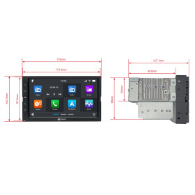 Dynavin 7-Zoll Universal Doppel Din Android Autoradio mit...