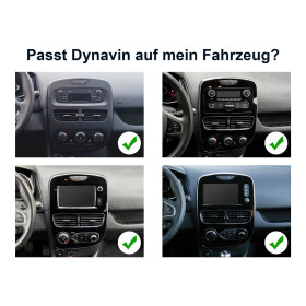 Dynavin 9-Zoll (22,86cm) Android Autoradio für Renault Clio IV mit Wireless Apple CarPlay & Android Auto, Blitzer.de PRO Integration, 4x100W Class-D Verstärker und Head-up-Display