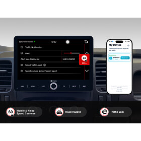 Dynavin 10,1-Zoll Android Autoradio für Renault Trafic III mit Wireless Apple CarPlay & Android Auto, Blitzer.de PRO Integration, 4x100W Class-D Verstärker und Head-up-Display