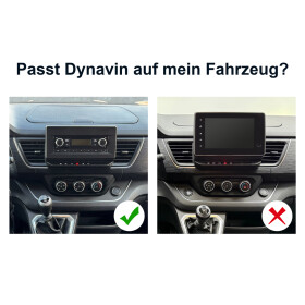 Dynavin 10,1-Zoll Android Autoradio für Renault Trafic / Renault Kangoo mit Wireless Apple CarPlay & Android Auto, Blitzer.de PRO Integration, 4x100W Class-D Verstärker und Head-up-Display