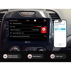Dynavin 10,1-Zoll Android Autoradio für Renault Clio V mit Wireless Apple CarPlay & Android Auto, Blitzer.de PRO Integration, 4x100W Class-D Verstärker und Head-up-Display