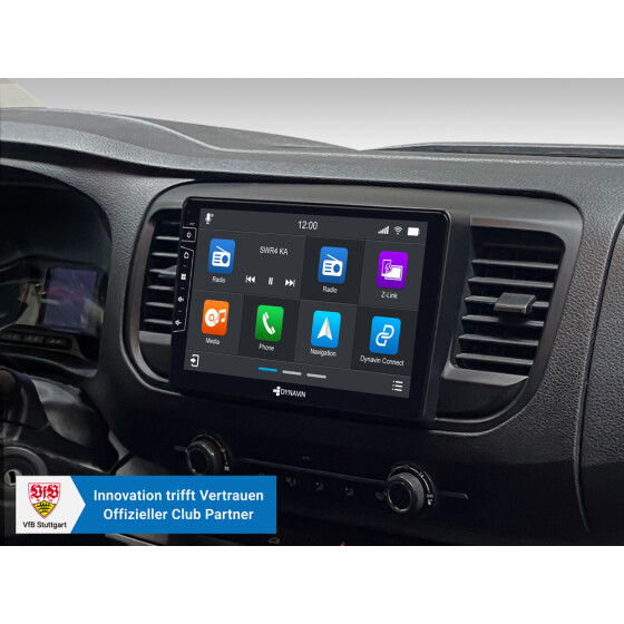 9-Zoll Android Autoradio für Toyota ProAce mit Wireless Apple CarPlay & Android Auto, Blitzer.de PRO Integration, 4x100W Class-D Verstärker und Head-up-Display
