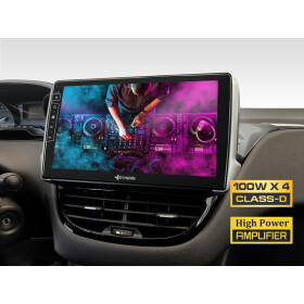 10,1-Zoll Android Autoradio für Peugeot 208 / 2008 mit Wireless Apple CarPlay & Android Auto, Blitzer.de PRO Integration, 4x100W Class-D Verstärker und Head-up-Display
