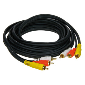 A/V Kabel 3 m / 3 Stecker rot-weiß-gelb