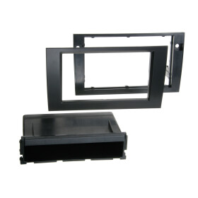 2-DIN Radioblende mit Fach Audi A4 / Seat Exeo schwarz