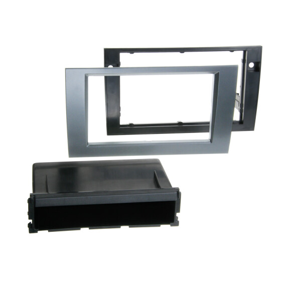 2-DIN Radioblende mit Fach Audi A4 / Seat Exeo > anthrazit