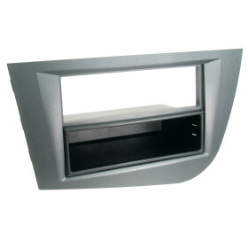 2-DIN Radioblende mit Fach Seat Leon 2005 - 2009 anthrazit