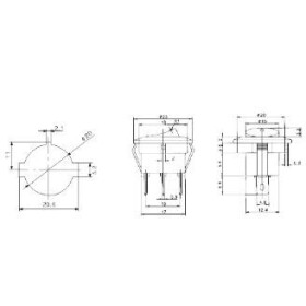 Ein-/ Ausschalter rote LED 12V/16A 3-polig