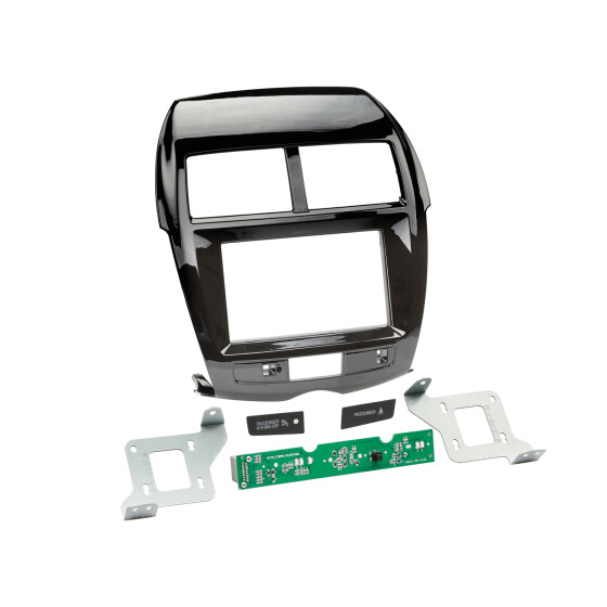 2-DIN Radioblende Citroen C4 / Peugeot 4008 Klavierlack / schwarz