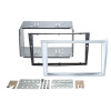 2-DIN Radioblende  Opel Astra / Corsa D / Zafira matt-chrom mit Mittelknick