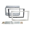 2-DIN Radioblende  Opel Astra / Corsa D / Zafira satin-stone mit Mittelknick