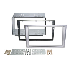 2-DIN Radioblende Opel Corsa C aluminium