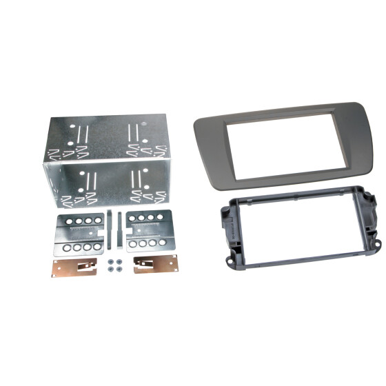 2-DIN Radioblende Seat Ibiza 2008 > 2015 conemara grau